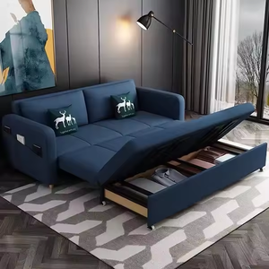 Sang Trọng Thoải Mái Đồ Nội Thất Nhà Khách Sạn 3 Ghế Gỗ Khung Vải Da Phòng Khách Giường Với Lưu Trữ Gấp <span class=keywords><strong>Sofa</strong></span> - Product Image 5