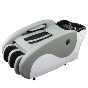 HICOMED Hot Selling <strong>Electric</strong> Salon Beauty Furniture With Basin Green PU Leather Shampoo <strong>Chair</strong> Washing Bed With Ceramic Basin - Product Image 3