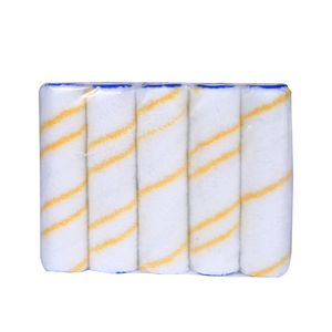 E-tool Best Price 6in Polyester Roller <b>Brush</b> Yellow Stripe Thermal Bonding Quick Release Frame Industrial DIY Grade OEM Painting - Product Image 4
