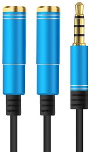 Earphone Stereo Aux 3.5mm pria ke 2 wanita, kabel Stereo 3.5mm - Product Image 2