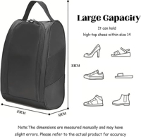 Sac à chaussures étanche pour l'extérieur Sac de rangement portable en polyester avec fermeture à glissière et maille respirante pour accessoire de sport