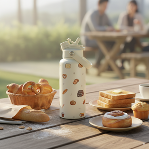 Botella de Agua Deportiva sin BPA con Logotipo Personalizado, Vaso Térmico de Viaje de Doble Pared, Termo de Acero Inoxidable al Vacío para Beber Agua - Product Image 3