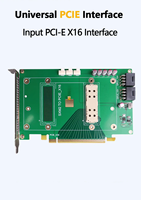 Papan Adaptor SXM2 ke PCIE X16 untuk Modul Nvidia P100 V100 Kartu Grafis Kartu Ekspansi Penginderaan Suhu 300W GPU Dual 8PIN