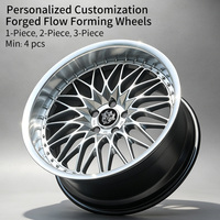 Jantes Flowtone fabriquées en Chine, 18 19 5x100/112/114.3/120, noir brillant, jantes de voiture avec rivets pour BMW Audi Toyota Nissan