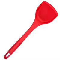 Spatule de cuisine antiadhésive en silicone avec manche en silicone, spatule pour poêle, pelle de cuisine, compatible lave-vaisselle