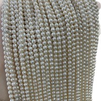 Perles d'eau douce naturelles à fort lustre, 6-7 mm, presque rondes, en vrac, nukleées, pour la fabrication de colliers et bijoux DIY