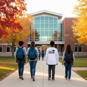 Maglietta a maniche lunghe per la laurea della classe del 2039, primo giorno di scuola - Product Image 3