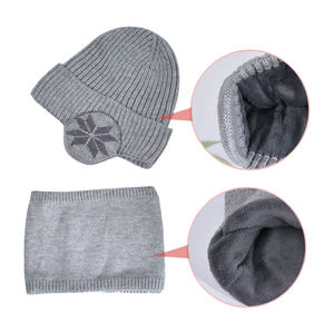 Conjunto de Gorro y Bufanda de Diseño Popular para Invierno 2024, Gorros Cálidos de Estilo Moderno, <span class=keywords><strong>Gorras</strong></span> Ajustadas con Bufanda - Product Image 6