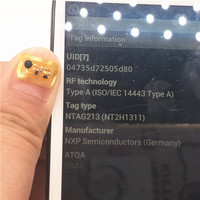 2020 nouvelle mode 13.56MHz NFC ongle LED autocollant RFID Communication intégrée NFC puce pour bricolage fête montre Nail Art lumière autocollant