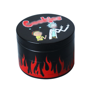 Grinder à herbes en aluminium rose mat avec logo personnalisé, revêtement en caoutchouc souple effet <span class=keywords><strong>gomme</strong></span> céramique, accessoires <span class=keywords><strong>de</strong></span> fumage brillants - Product Image 3
