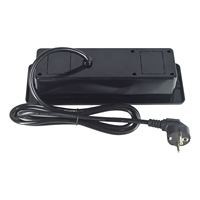 Prise de courant encastrée multifonctionnelle IP44 en ABS avec 2 prises, 2 ports USB A et Type C, et chargeur sans fil