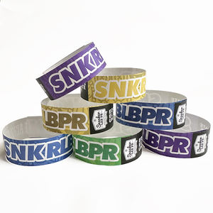 Logotipo personalizado, pulsera más barata, bandas Tyvek autoadhesivas, pulsera de mano, pulseras de barra de papel - Product Image 5