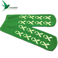 Chaussettes antidérapantes jetables tricotées unisexe de haute qualité, style décontracté, motif à pois avec logo, vente en gros