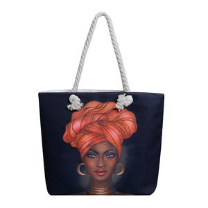 Nuevo Bolso Tote Versátil para Mujer, Portátil, para Compras, con Estampado Estético, Asa de Cuerda Gruesa, para la <span class=keywords><strong>Playa</strong></span> - Product Image 2