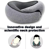 2025 Nueva almohada de viaje personalizada esencial para viajes aéreos almohada de espuma viscoelástica en forma de U adecuada para el sueño y el descanso de adultos