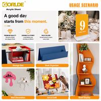 Plaque acrylique colorée GORLDE, vente directe usine, 2-20mm, découpe sur mesure, panneau en plexiglas PMMA pour enseignes, présentoirs, caissons lumineux, OEM ODM