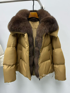 Cappotto JANVENY Imbottito Caldo in Piumino d'Anatra Bianca da <span class=keywords><strong>Donna</strong></span> Nuovi Abiti <span class=keywords><strong>Invernali</strong></span> Collo in Pelliccia di Volpe Naturale Piumino Parka Femminile - Product Image 3