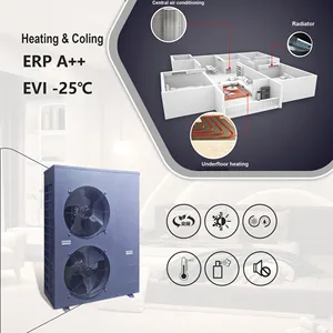 Sunrain R32 Wifi 12KW 15KW 18KW 24KW 31KW DC Inverter EVI monoblocco riscaldamento e raffreddamento <span class=keywords><strong>aria</strong></span>-<span class=keywords><strong>acqua</strong></span> <span class=keywords><strong>pompa</strong></span> di <span class=keywords><strong>calore</strong></span> - Product Image 6