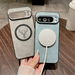 Fundas Magnéticas de Lujo para Celular con Diseño Retro de Hoja de Arce en Cuero, Resistentes a Impactos, para Google Pixel 7, 8A, 9 Pro, XL - Product Image 3