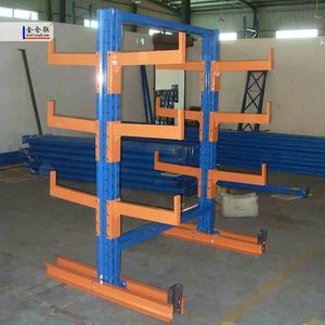 Custom Cantilever Racking System <b>Heavy</b>-<b>Duty</b> Single/Double Arm Metal Pipe Shelving for Large Warehouse Storage Shelves - Product Image 4