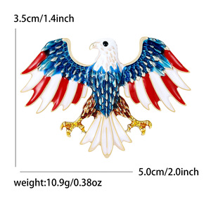 Fábrica Spot Atacado 3PCS Europeu e Americano Personalizado Retro Esmalte Drip Oil <span class=keywords><strong>Eagle</strong></span> Men's Broche - Product Image 2