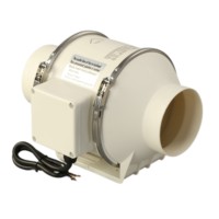 Ventilateur extracteur axial silencieux de 6 pouces 220V OEM à roulement à billes pour ventilation de serre