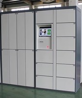 Casier de Blanchisserie Intelligent 24h/24, Armoire de Rangement Libre-Service à Écran Tactile, Casier Communautaire pour Blanchisserie