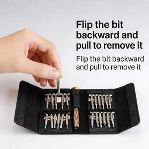 Kit de tournevis de précision 24-en-1, ensemble d'outils de réparation <span class=keywords><strong>avec</strong></span> sac de rangement pour l'électronique, les consoles de jeux, les lunettes, les articles ménagers - Product Image 2
