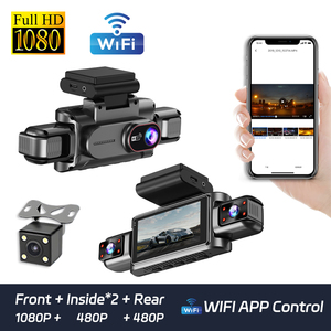 Kamera DVR Mobil 3 Inch Layar WIFI 4 Kanal Dashcam Asisten Mengemudi Mode Parkir 24 Jam 360 Derajat 4 Lensa Penglihatan Malam - Product Image 1