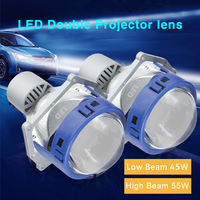Kits de phares à lentille de projecteur Bi LED LT P40 100W 3,0 pouces, accessoires de rétrofit pour voitures