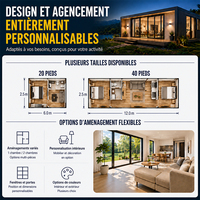 Maison préfabriquée en acier léger, moderne et futuriste, à montage rapide, 2 chambres, deux étages, pour projets hôteliers