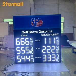 Letrero LED Personalizado para Precios de Gasolina, Pantalla Digital para Gasolinera, <span class=keywords><strong>Control</strong></span> Remoto, IP65 Impermeable, Marco de Aluminio - Product Image 1