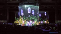 100 pouces 16:9 écran de projection déroulant à gain élevé 3D holographique maille cadre électrique haute visibilité pour projecteurs