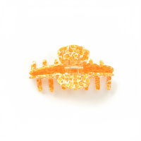 Nouvel Arrivage Pince à Cheveux Requin Femme en Acétate Dégradé Orange-Rouge, Style Tendance Haut de Gamme Polyvalent pour Quotidien, Trajet et Soirée