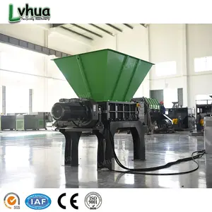Lvhua Waste Wood Pallet Rubber Tire Recycling Double Shaft Shredder Machine Rubber and Plastic Shredder