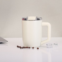 Tasse isotherme à double paroi de 15 oz en acier inoxydable 304 avec couvercle, personnalisable avec logo, pour thé, lait, café – Cadeau idéal – Vente chaude