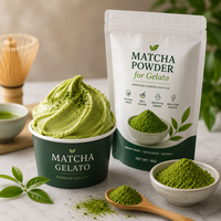 Poudre de thé vert matcha en vrac pour la fabrication de glaces molles et de gelato |   Certifié Halal |   Qualité alimentaire |   Marque privée OEM