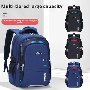 2025 nueva mochila de estudiante de moda de gran capacidad para Primaria <span class=keywords><strong>Junior</strong></span> High School poliéster grado 3-6-9 sólido para mayores - Product Image 5
