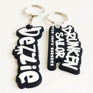 Wholesale 2D /3D Custom Shaped Soft Rubber Pvc Keychain with Your logo Name - Product Image 5