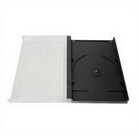 Boîte de rangement en plastique transparente Shuangqu 14 mm multi-usage pour CD/DVD de jeu, avec couvercle, pour un seul disque