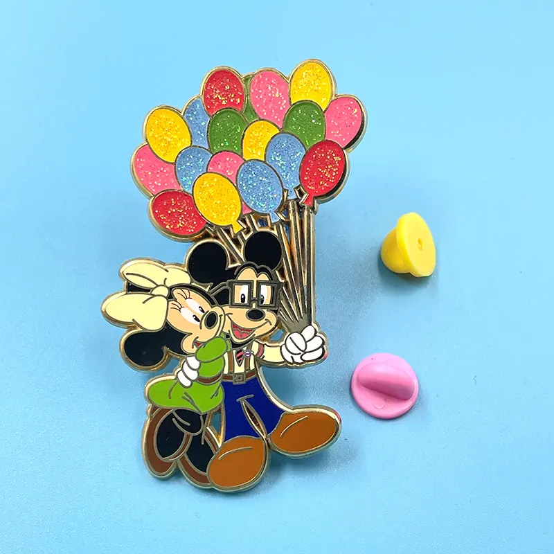 factory custom fashion high quality Coco Kawaii balloon mouse lapel pin badge charms hard enamel pin