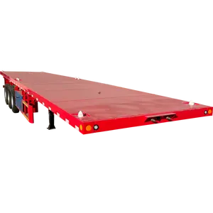 Kamyonet çelik şasi güverte yük konteyner kargo yüksek yatak kamyon römork için üst seviye 3 axl40ft çerçeve kasa