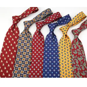 Gravata de pescoço personalizada, gravatas de poliéster, para homens, alta qualidade, listradas de seda