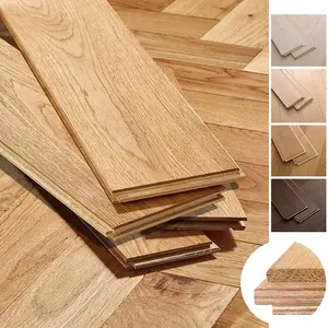 चीन के शीर्ष आपूर्तिकर्ता आधुनिक लकड़ी की छत हेरिंगबोन ओक फर्श इंजीनियर्ड दृढ़ लकड़ी के फर्श घर के लिए ठोस लकड़ी के फर्श