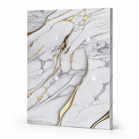 Panneau mural en marbre brillant UV, imperméable, ignifuge, revêtement mural intérieur pour la maison et le commerce