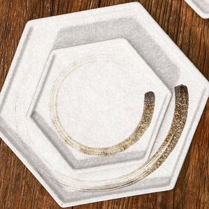 Retro Hexagonal Shaped <b>Ceramic</b> Dinner <b>Plate</b> Matte White Handmade Food Sushi Pasta Salad <b>Plate</b> for Hotel Restaurant - Product Image 4