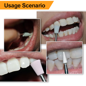 ชุดขัดเงาสำหรับงานทันตกรรม GUSROM แบบไฟฟ้า สำหรับโลหะ พลาสติก เหล็ก กล่องเพชร หินเพชร บล็อกเซอร์โคเนีย เซรามิก หัวขัด ความเร็วดี - Product Image 4