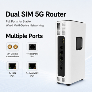 Router CPE 5G AX1800 WiFi 6 con Doble Ranura SIM, Pantalla LCD, 4 Puertos de Antena, LAN Gigabit, VPN, OLAX G5080 5G NA Router Sim - Product Image 3