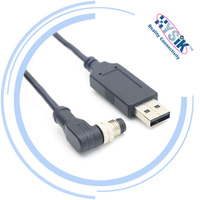 Conector M8 a Cable adaptador USB una codificación 4 5 8 polos Extensión Cordset IP67 Arnés de cable de doble extremo
