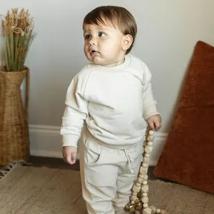 Ensembles de vêtements en coton biologique, pantalons de survêtement écologiques pour bébé garçon fille, vêtements durables